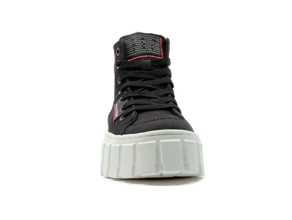 Zapatilla Palladium Pallatower Hi Patch Mujer Negro - Image 5