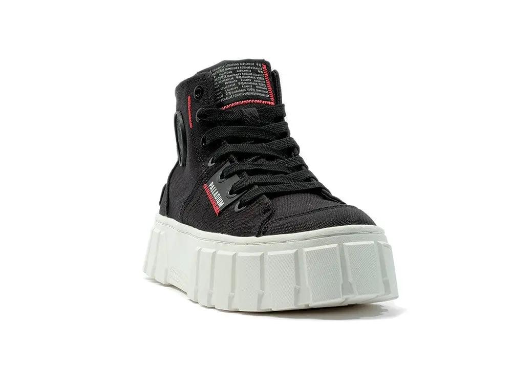 Zapatilla Palladium Pallatower Hi Patch Mujer Negro - Image 6