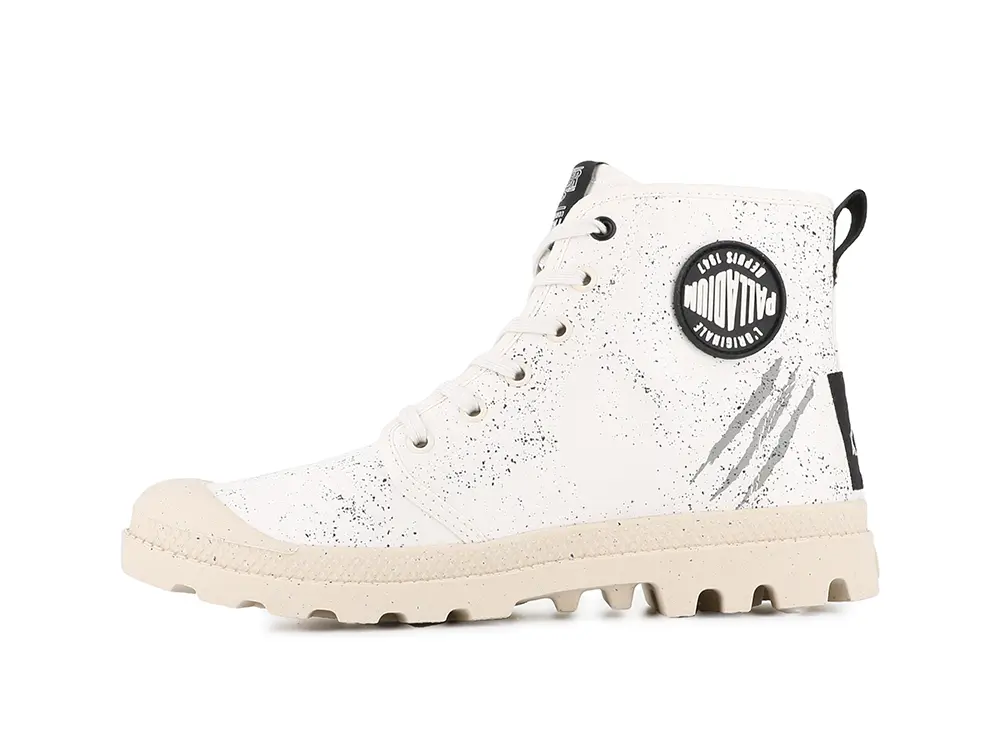Zapatilla Palladium Pampa Stranger Things (Demodog) Unisex Blanco - Image 2