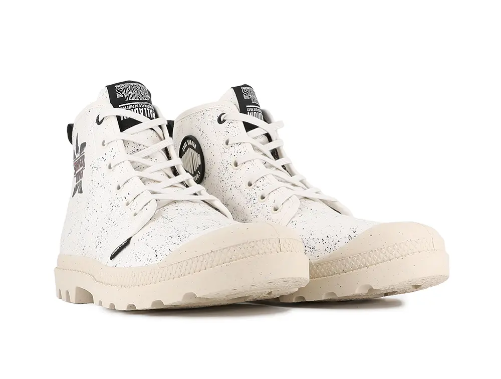 Zapatilla Palladium Pampa Stranger Things (Demodog) Unisex Blanco - Image 3