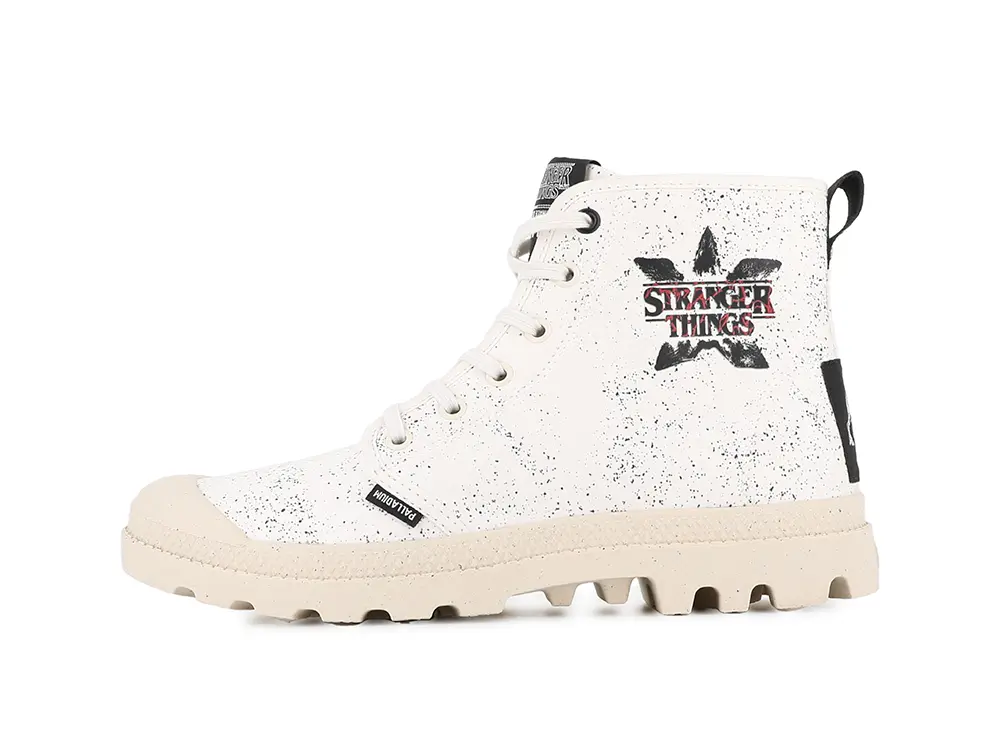 Zapatilla Palladium Pampa Stranger Things (Demodog) Unisex Blanco - Image 4