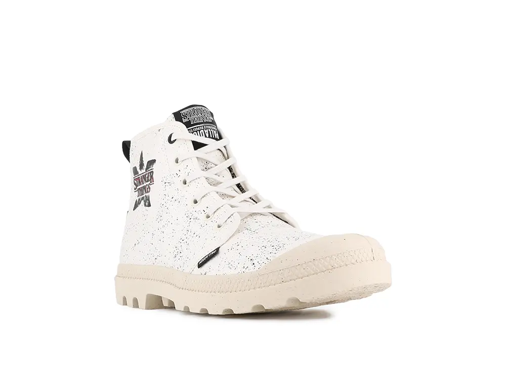 Zapatilla Palladium Pampa Stranger Things (Demodog) Unisex Blanco - Image 5