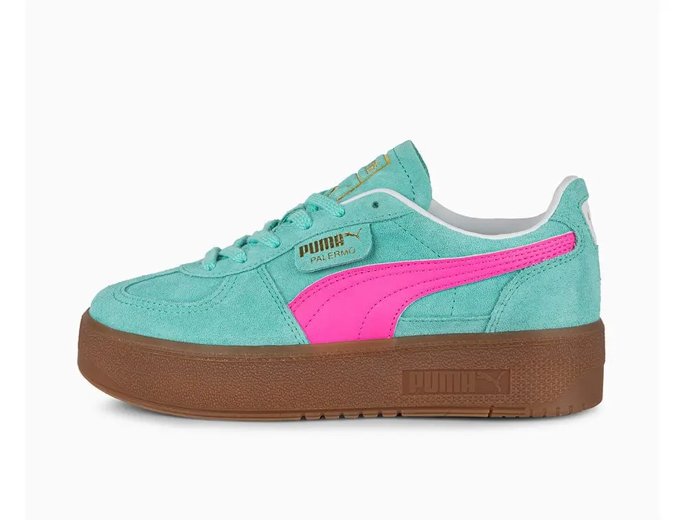 Zapatilla Puma Palermo Elevata Mujer Celeste/Gum - Image 3