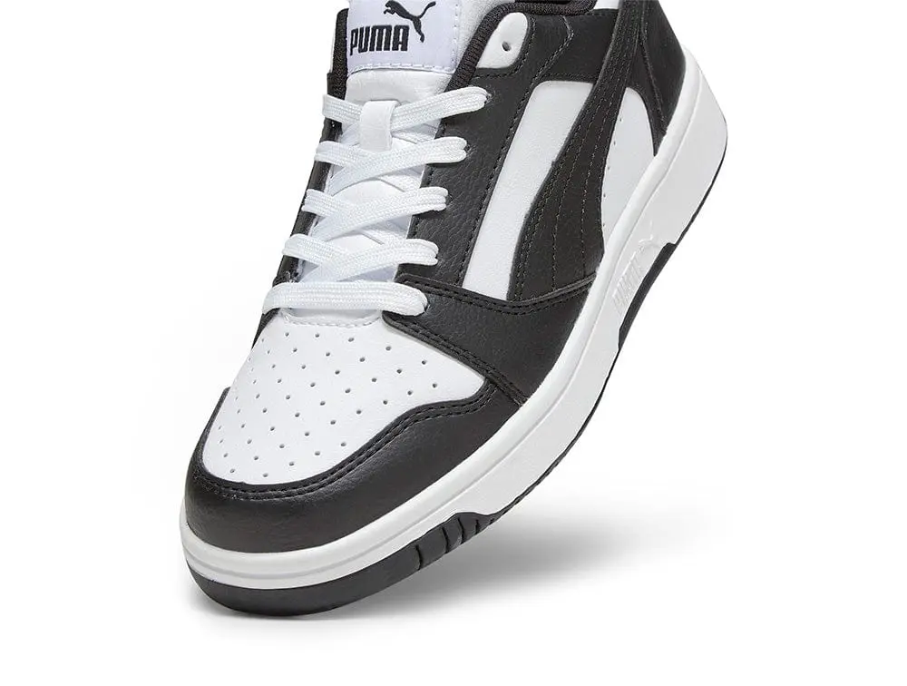 Zapatilla Puma Rebound V6 Niños Negro - Blanco - Image 2