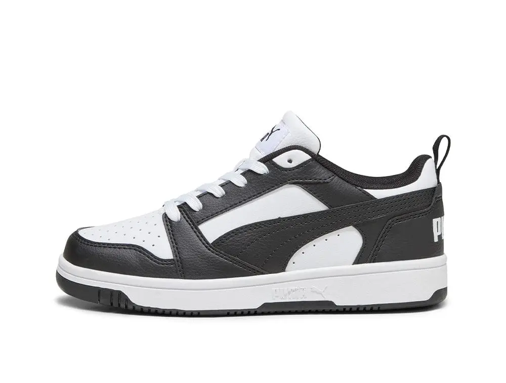 Zapatilla Puma Rebound V6 Niños Negro - Blanco - Image 4