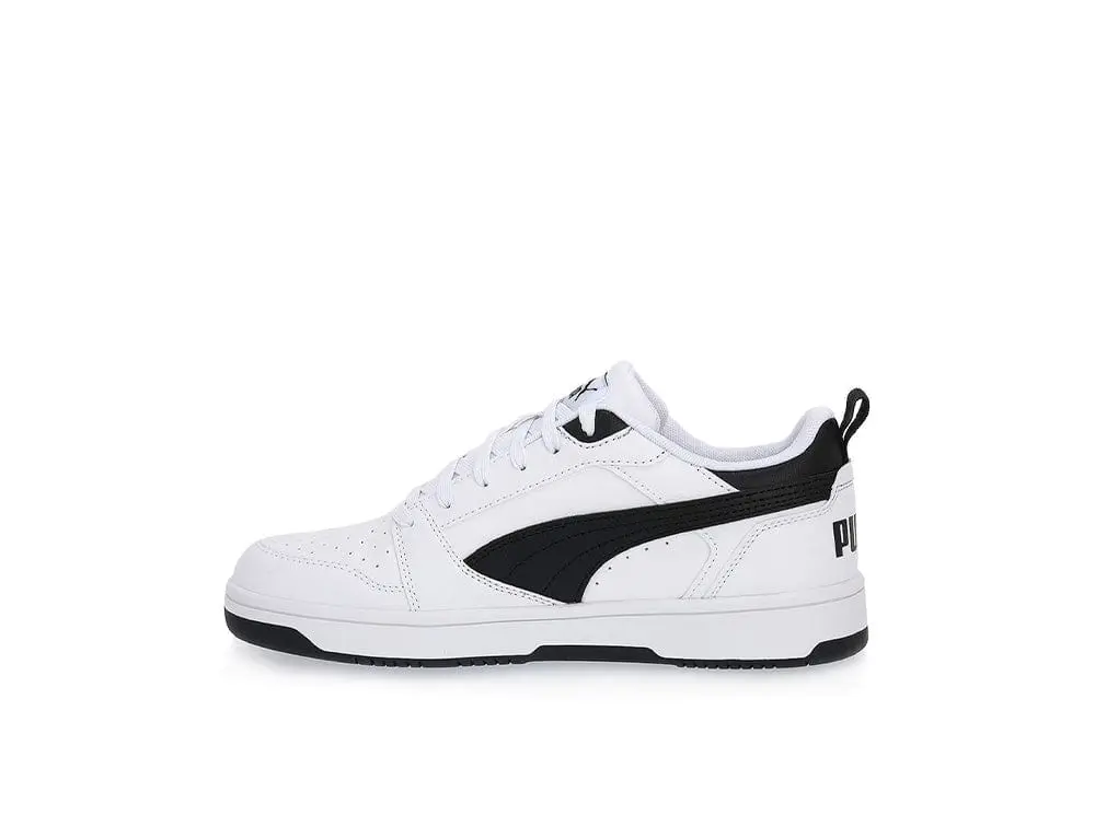 Zapatilla Puma Rebound V6 Niños Negro - Blanco - Image 3