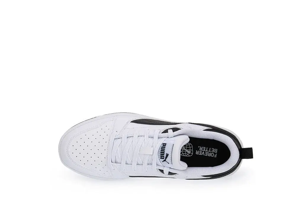 Zapatilla Puma Rebound V6 Niños Negro - Blanco - Image 4