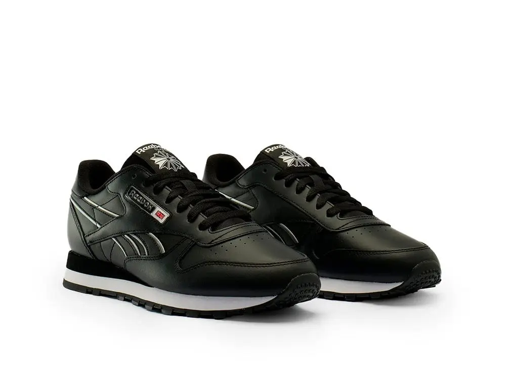 Zapatilla Reebok Cl Leather Hombre Negro - Image 2