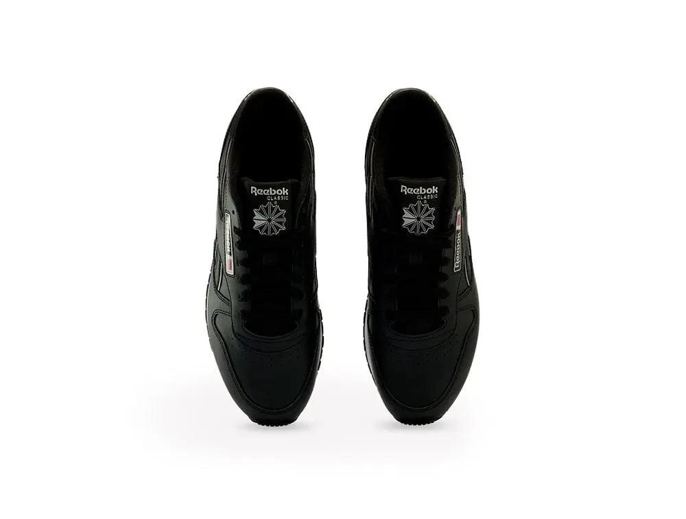 Zapatilla Reebok Cl Leather Hombre Negro - Image 4