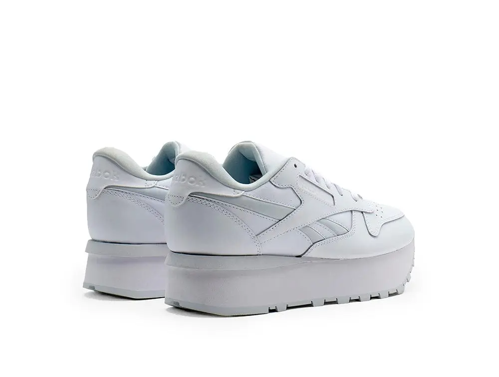 Zapatilla Reebok Cl Lth Triple Lift Mujer Blanco - Image 3