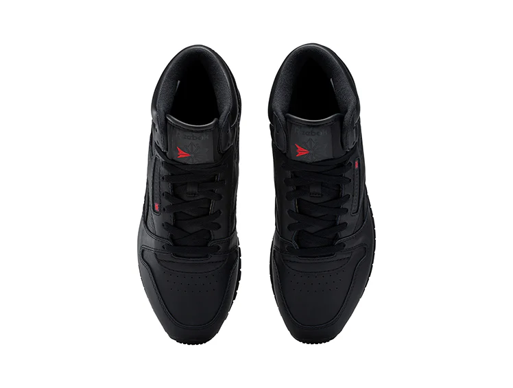 Zapatilla Reebok Classic Leather Mid Hombre Mono Negro - Image 2