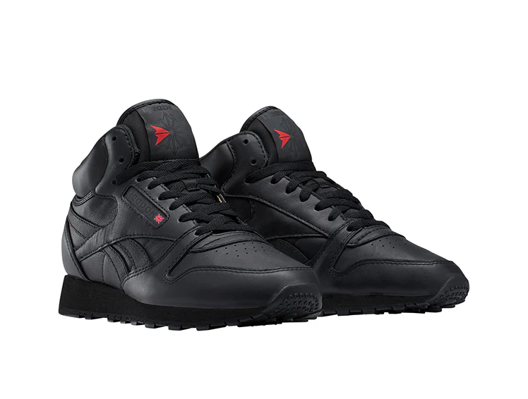 Zapatilla Reebok Classic Leather Mid Hombre Mono Negro - Image 3