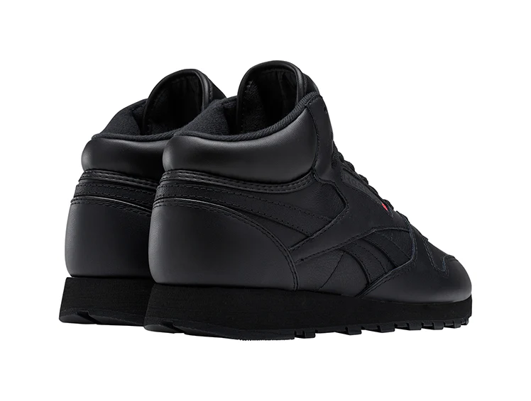 Zapatilla Reebok Classic Leather Mid Hombre Mono Negro - Image 4