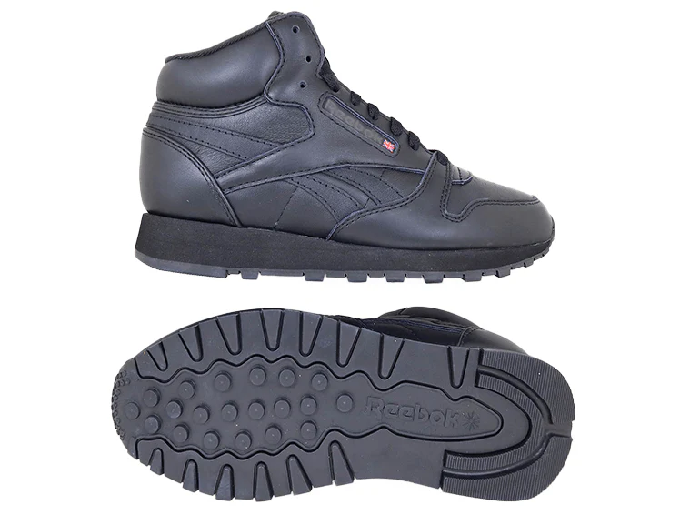 Zapatilla Reebok Classic Leather Mid Hombre Mono Negro - Image 5