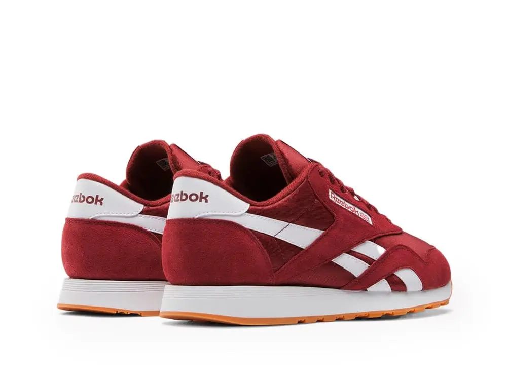 Zapatilla Reebok Classic Nylon Hombre Burdeo - Blanco - Image 3