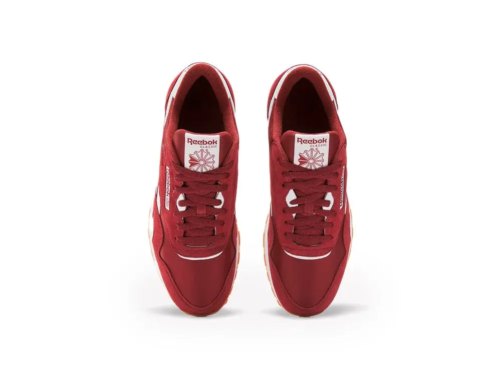 Zapatilla Reebok Classic Nylon Hombre Burdeo - Blanco - Image 4