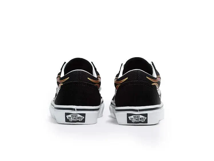 Zapatilla Vans Old Skool (Glossy Flame) Niños Negro - Image 3