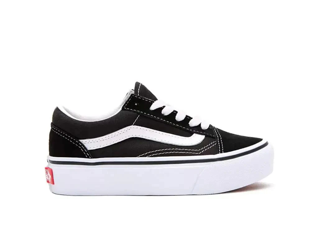 Zapatilla Vans Old Skool Plataforma Niños Negro