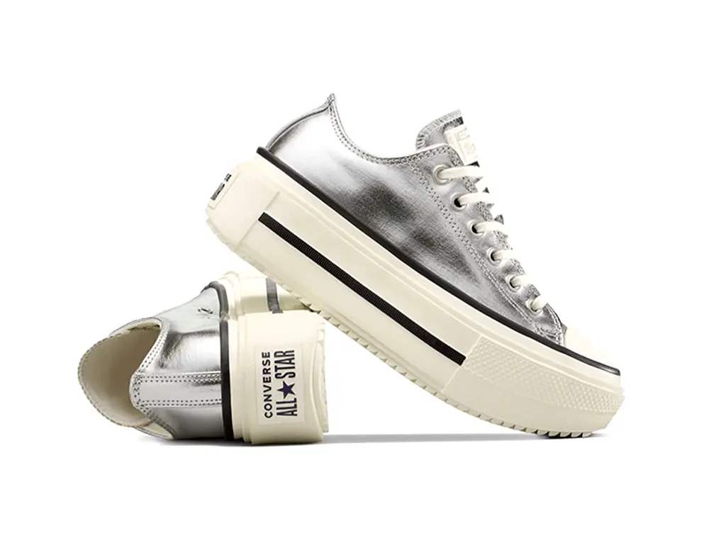 Zapatillas Converse Chuck Taylor Lift Double Stack Mujer Plata - Image 5