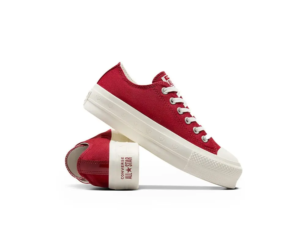 Zapatillas Converse Chuck Taylor All Star Lift (Hearts Valentine's Day) Mujer Burdeo - Image 7