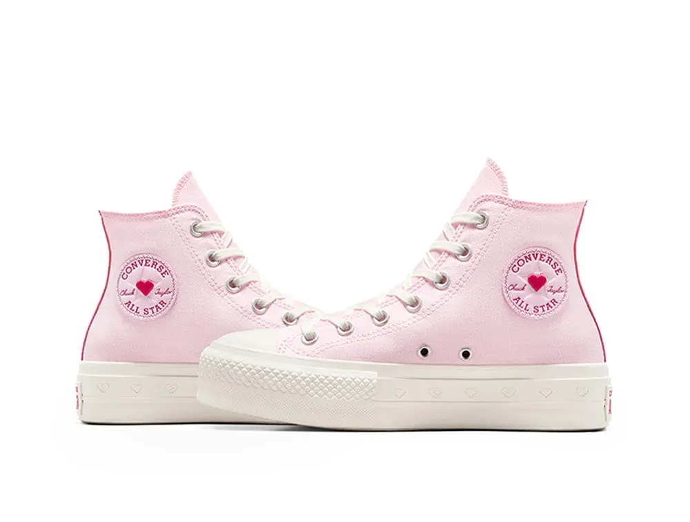 Zapatillas Converse Chuck Taylor All Star Lift (Hearts Valentine's Day) Mujer Rosado - Image 8