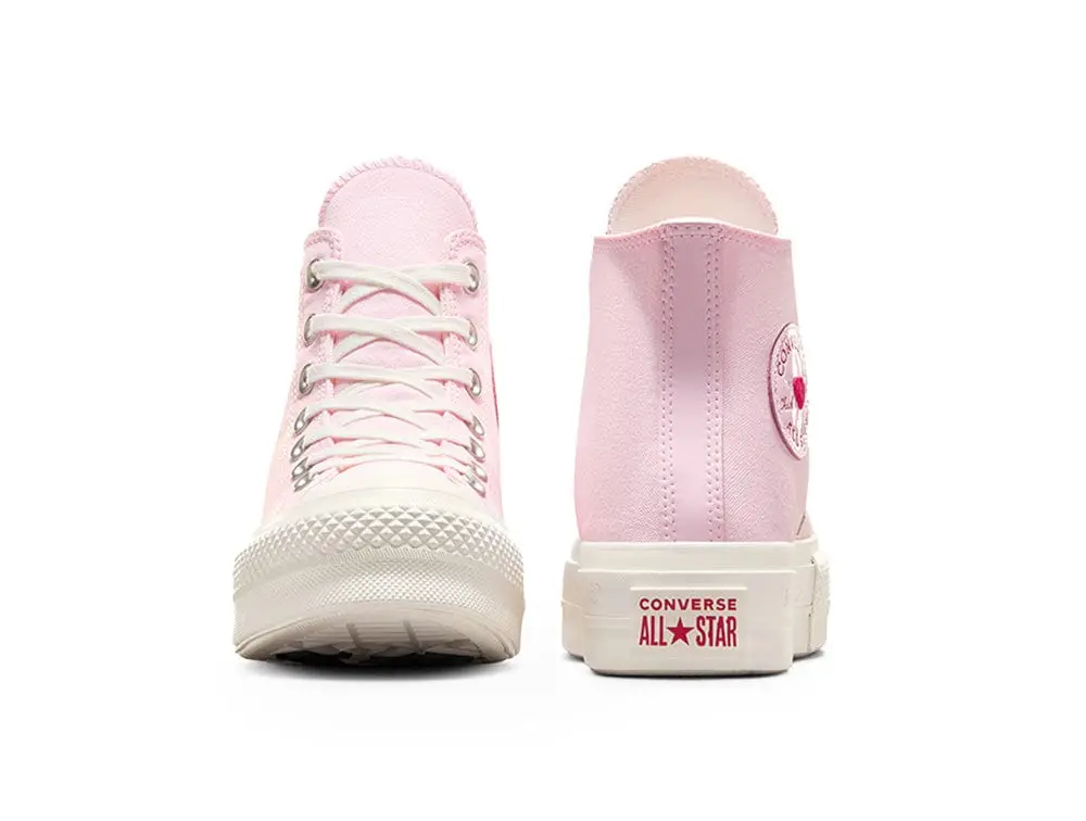 Zapatillas Converse Chuck Taylor All Star Lift (Hearts Valentine's Day) Mujer Rosado - Image 9