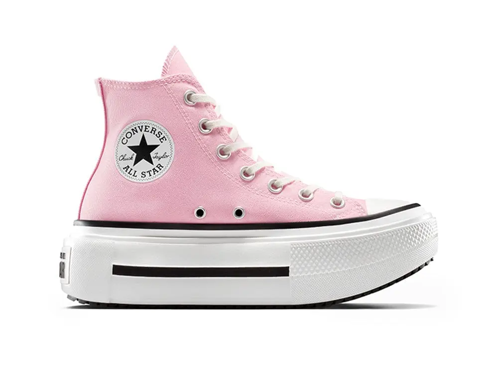Zapatillas Converse Chuck Taylor Lift Double Stack Mujer Rosada