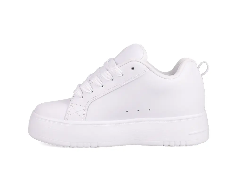 Zapatillas Dc Court Graffik Plataforma Mujer Blanco - Image 2