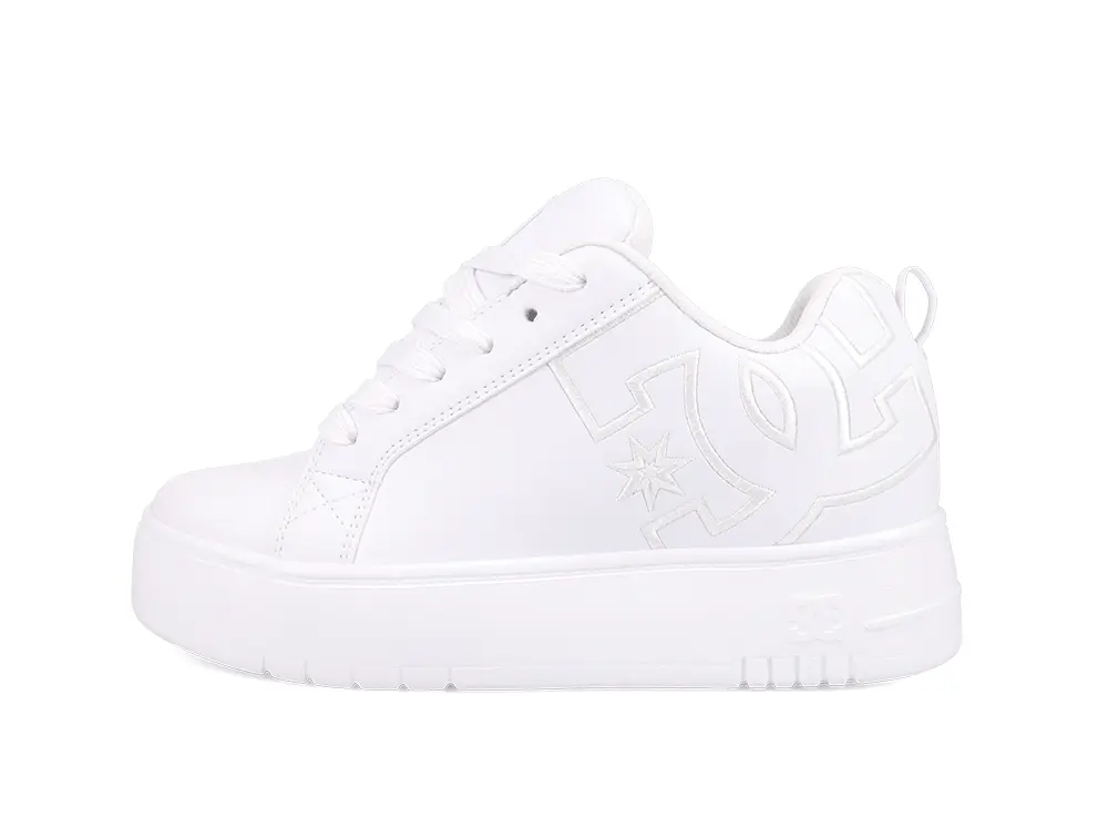Zapatillas Dc Court Graffik Plataforma Mujer Blanco - Image 6