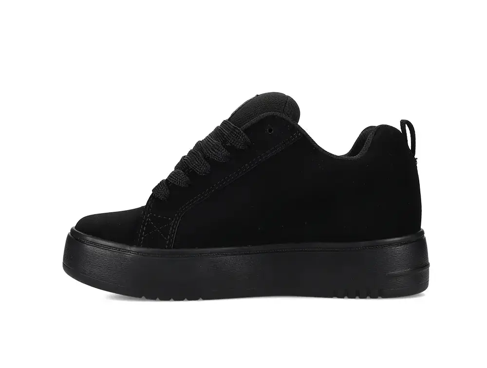 Zapatillas Dc Court Graffik Plataforma Mujer Mono Negro - Image 3
