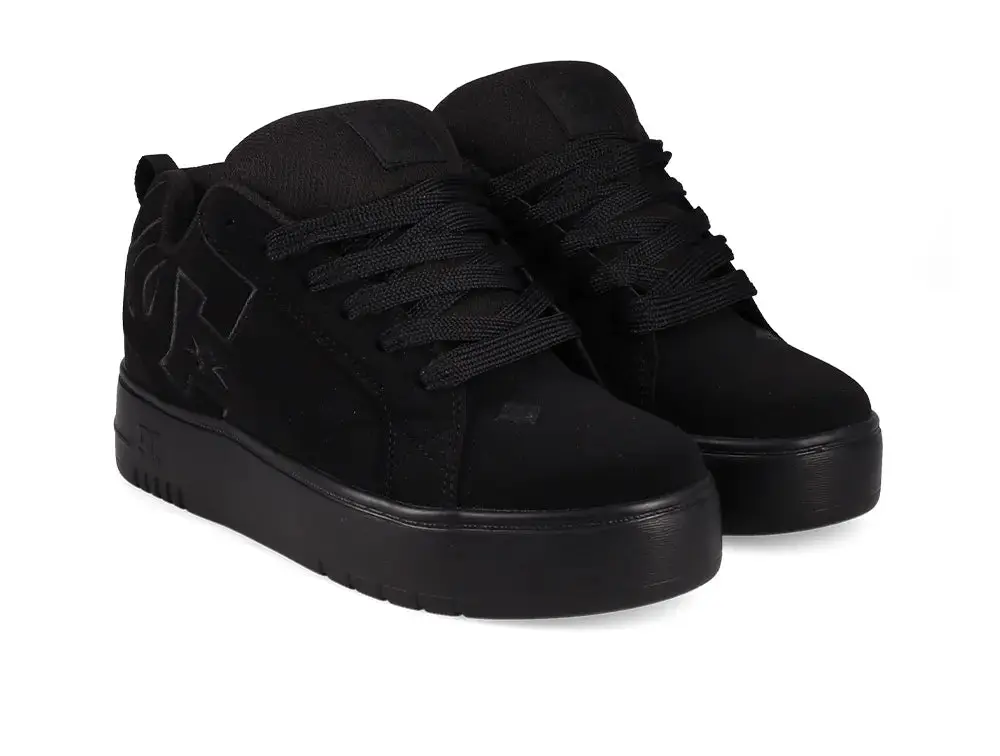 Zapatillas Dc Court Graffik Plataforma Mujer Mono Negro - Image 5