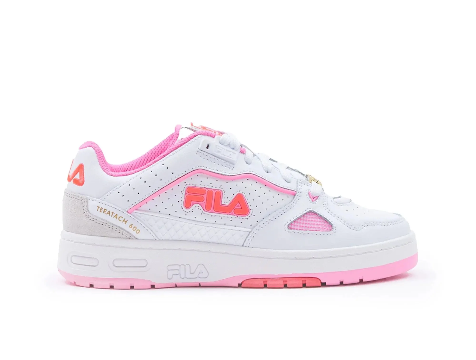 Zapatillas Fila Teratach 600 Mujer Blanco Rosado