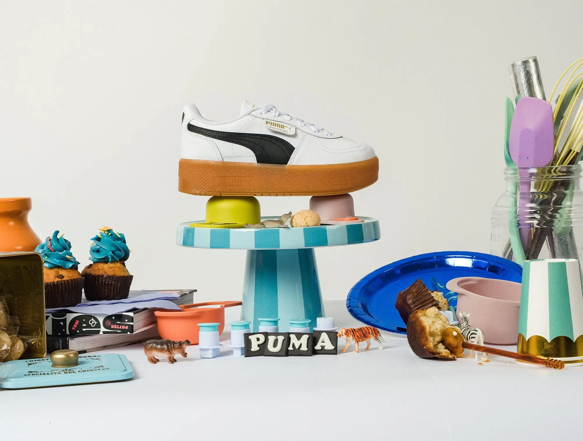 Zapatillas Puma Palermo Elevata Lth Mujer Blanco - Image 2
